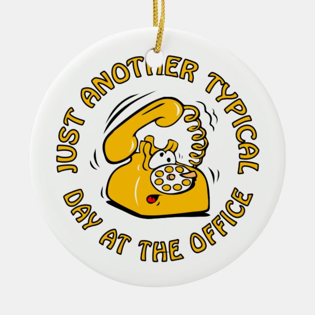 De Cerâmica Ornamento do escritório - personalize (Frente)