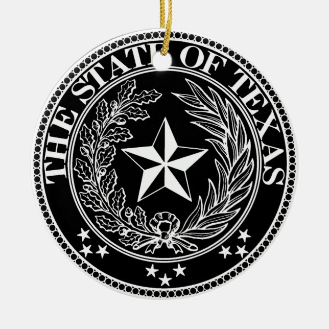 De Cerâmica Ornamento do estado do Texas (Frente)