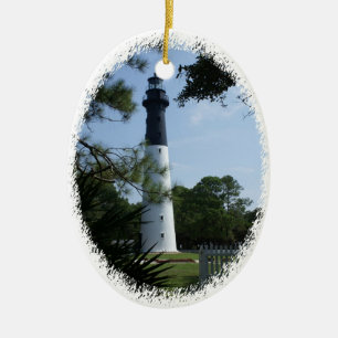 De Cerâmica Ornamento do farol da ilha da caça