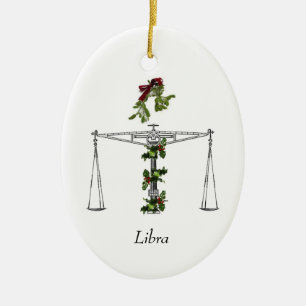 De Cerâmica Ornamento do feriado do Libra