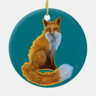 De Cerâmica Ornamento do Fox da floresta