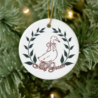 De Cerâmica ornamento do ganso do bobo