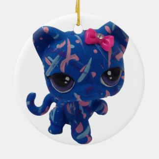 De Cerâmica Ornamento do Gatinho Paint Splatter