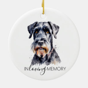 De Cerâmica ornamento do gigante Schnauzer, a aquarela memoria