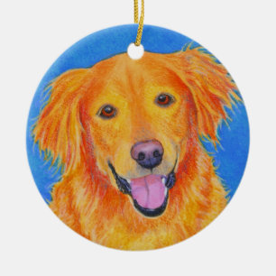 De Cerâmica Ornamento do golden retriever - "Sydney "