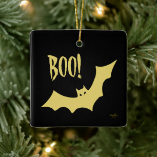 De Cerâmica Ornamento do Halloween Boo pela Poeta Adiela Akoo