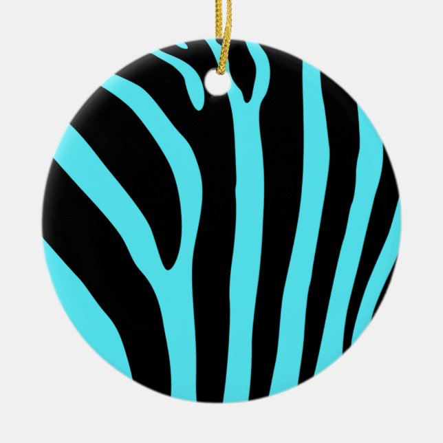 De Cerâmica Ornamento do impressão da zebra (Frente)