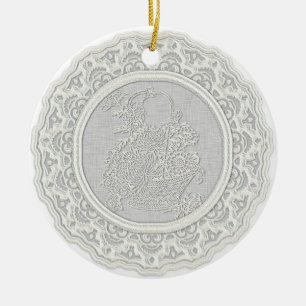 De Cerâmica ornamento do laço
