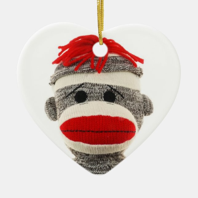 DE CERÂMICA ORNAMENTO DO MACACO DA PEÚGA PERSONALIZADO (Frente)