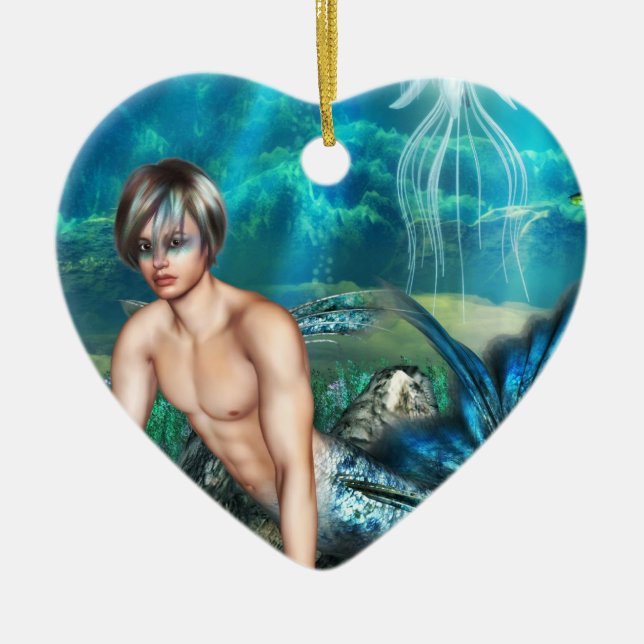 De Cerâmica Ornamento do Merman (Frente)