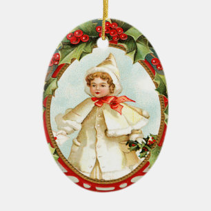 De Cerâmica Ornamento do natal vintage