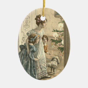 De Cerâmica Ornamento do natal vintage
