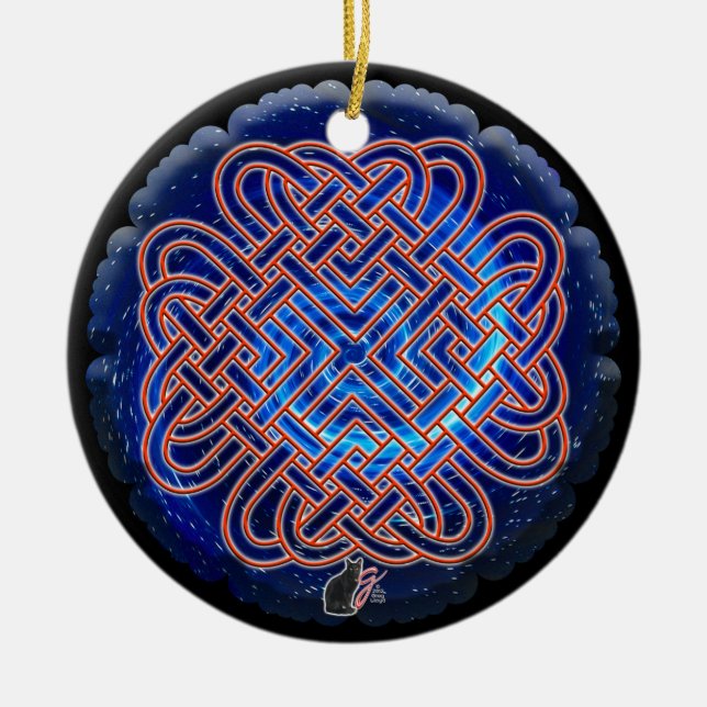 De Cerâmica Ornamento do Nó Celta Galáctico (Frente)