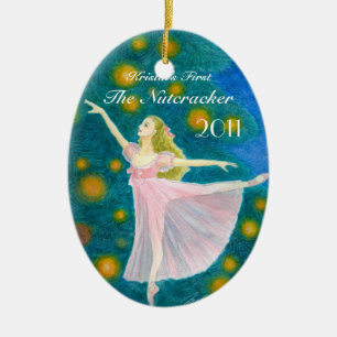 De Cerâmica Ornamento do Oval do Nutcracker do seu dançarino