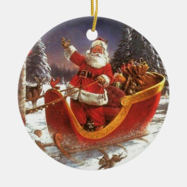 De Cerâmica Ornamento do papai noel (Frente)