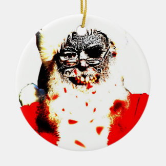 De Cerâmica Ornamento do papai noel do zombi