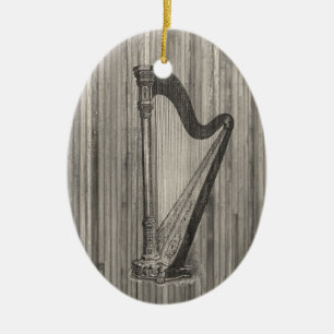 De Cerâmica Ornamento do pendente da gravura da harpa