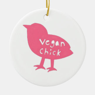 De Cerâmica Ornamento do pintinho do Vegan