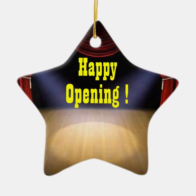 De Cerâmica Ornamento do presente da noite da inauguração (Frente)