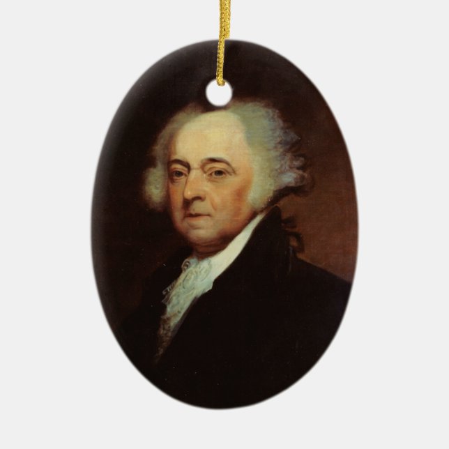 De Cerâmica Ornamento do presidente John Adams (Frente)