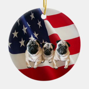 De Cerâmica Ornamento do Pug
