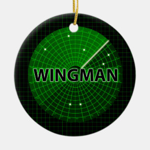 De Cerâmica Ornamento do radar do Wingman