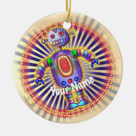 De Cerâmica Ornamento do Rainbow Robot