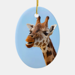 De Cerâmica Ornamento do Retrato Giraffe