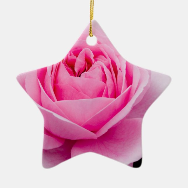 De Cerâmica Ornamento do rosa do rosa Pastel (Frente)