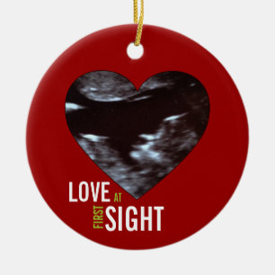 De Cerâmica Ornamento do Sonogram - amor na primeira vista
