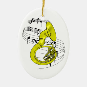 De Cerâmica Ornamento do Sousaphone