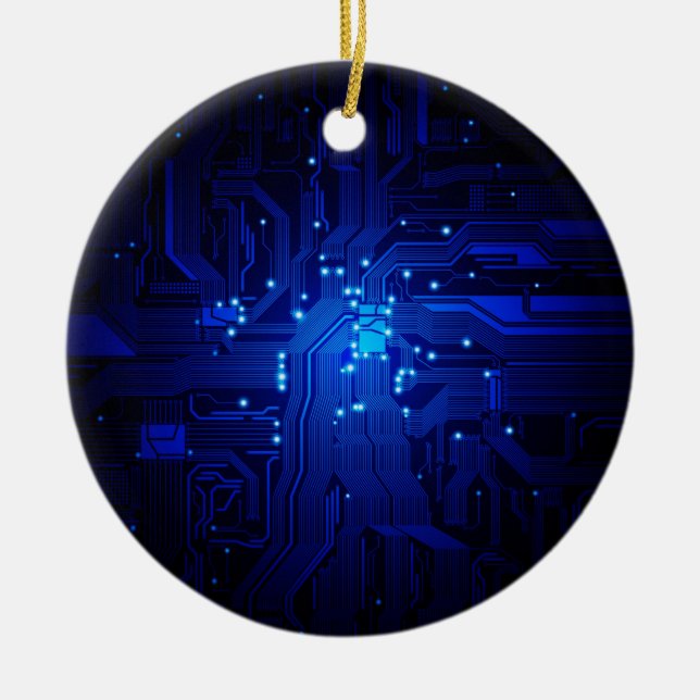 De Cerâmica ornamento do tema da tecnologia (Frente)