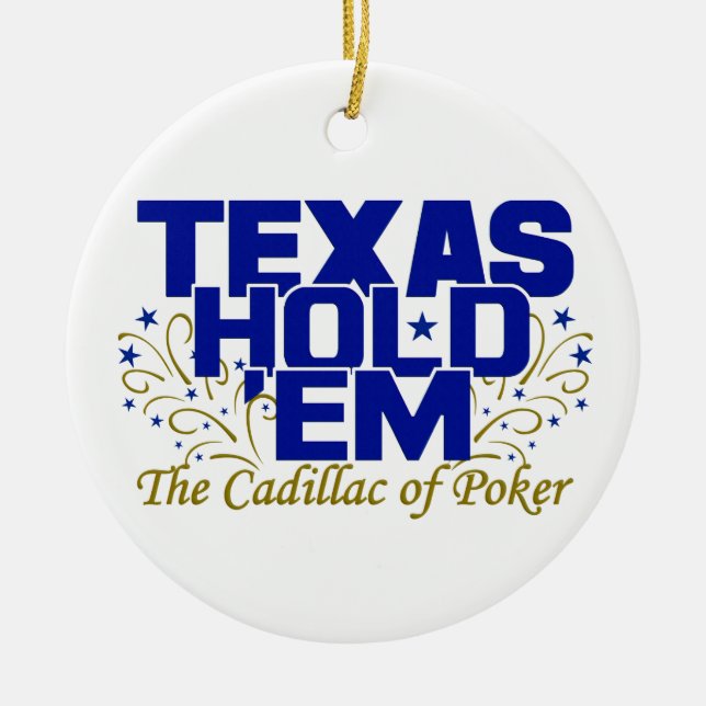 De Cerâmica ornamento do Texas hold 'Em (Frente)