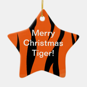 De Cerâmica Ornamento do tigre do Feliz Natal
