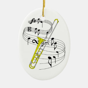 De Cerâmica Ornamento do Trombone