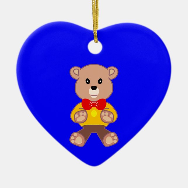 De Cerâmica Ornamento do Urso Azul (Frente)