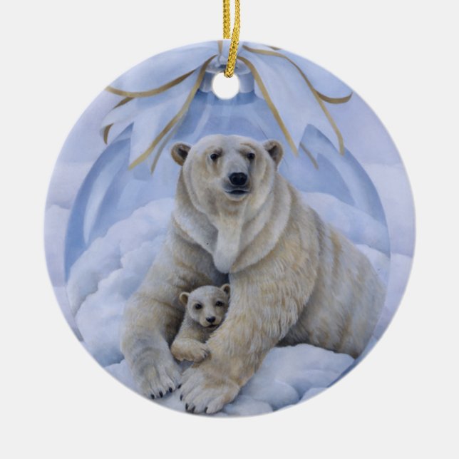 De Cerâmica Ornamento do urso polar (Frente)
