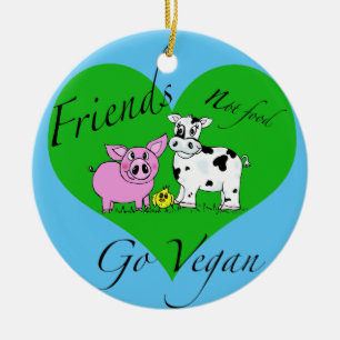 De Cerâmica Ornamento do Vegan da comida dos amigos não