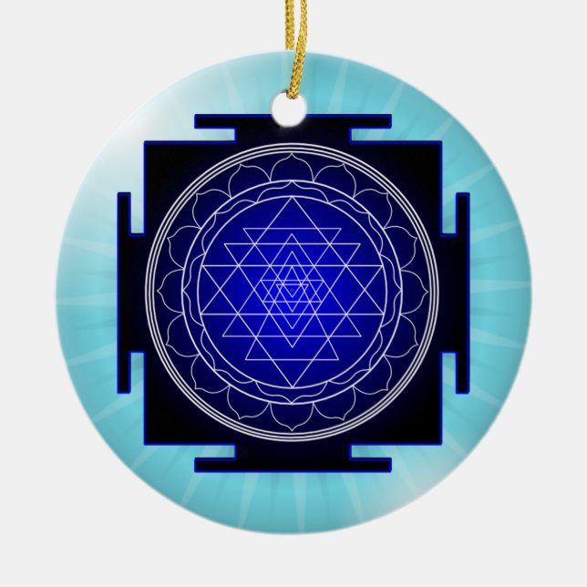 De Cerâmica ornamento do yantra do sri (Frente)