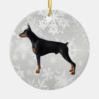 De Cerâmica ornamento doberman