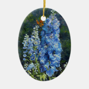 De Cerâmica Ornamento dos "Delphiniums"