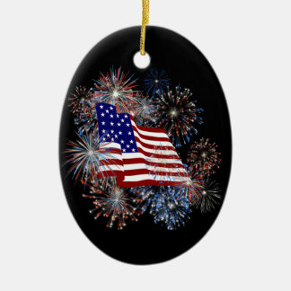 De Cerâmica Ornamento dos fogos-de-artifício da bandeira