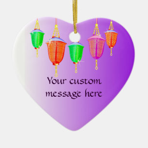 De Cerâmica Ornamento dos Lanternas Chineses