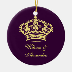 De Cerâmica Ornamento dourado da coroa