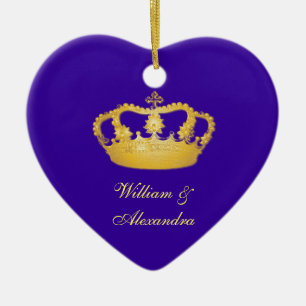 De Cerâmica Ornamento dourado da coroa II