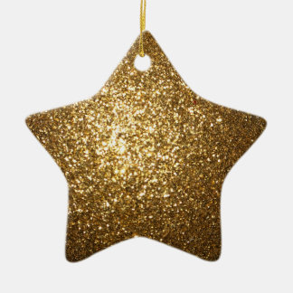 De Cerâmica Ornamento Dourado da estrela do brilho