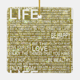 De Cerâmica Ornamento dourado da vida