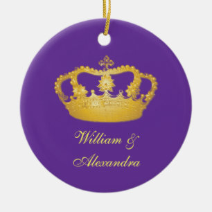 De Cerâmica Ornamento dourado II da coroa