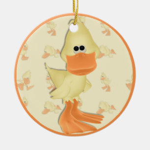 De Cerâmica Ornamento Ducky do feriado