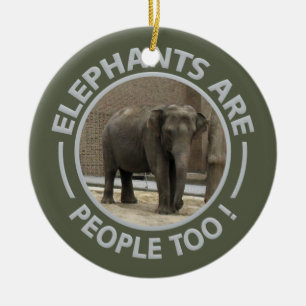 De Cerâmica Ornamento ELEPHANTS - personalizar